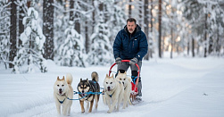 Катание на хаски