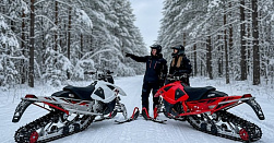 Катание на сноубайках